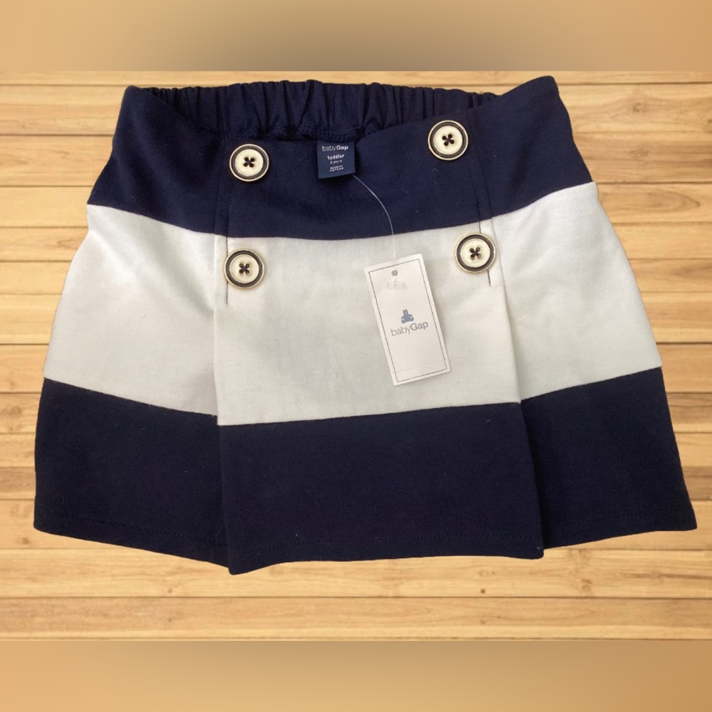 **NEW** BabyGap Navy Blue and White Nautica Toddler Skirt